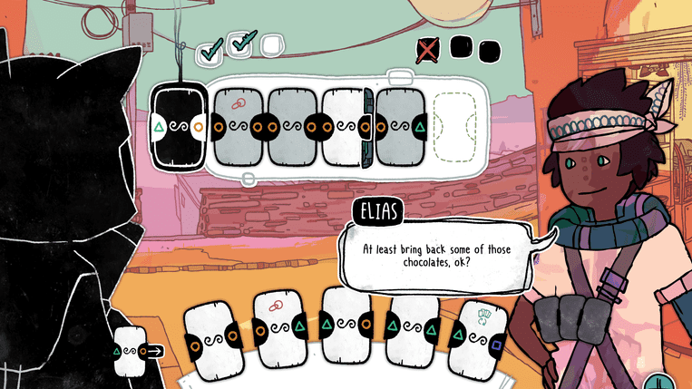 Screenshot of card game